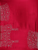 Pink Floral Designed Satin Saree - Diadem