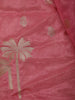 Pink Floral Designed Semi Silk Fancy Saree