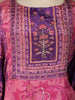 Pink Floral Designed Semi Silk Kaftan Suit