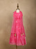 Pink Floral Designed Semi Silk Lehenga
