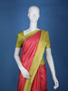 Pink Floral Designed Semi Silk Saree - Diadem