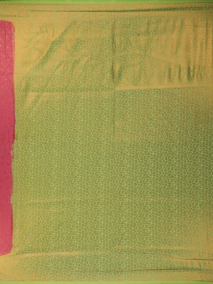 Pink Floral Designed Semi Silk Saree - Diadem