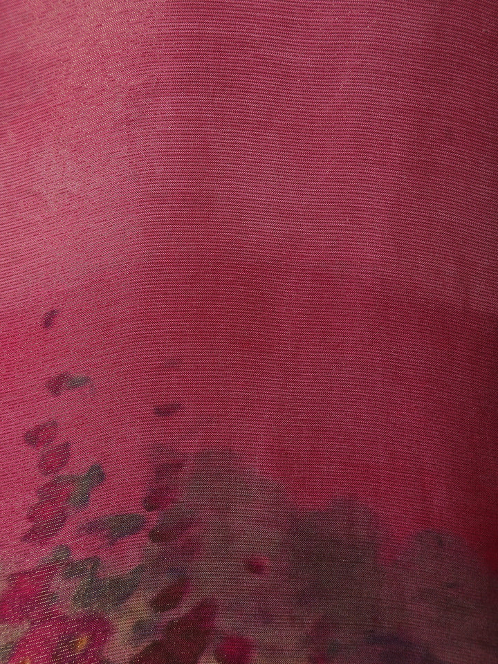 Pink Floral Designed Shimmer Straight Cut Salwar Suit - Diadem