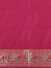 Pink Floral Designed Soft Silk Saree - Diadem