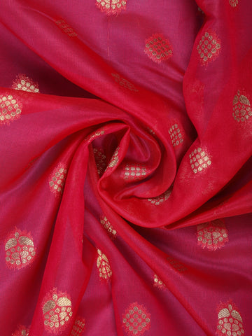 Pink Floral Designed Soft Silk Saree - Diadem
