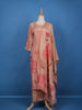 Pink Floral Designed Tissue Silk Salwar Suit - Diadem