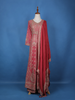Pink Floral Embroidered Georgette Lehenga Set - Diadem
