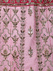 Pink Floral Embroidery Bridal Raw Silk Lehenga