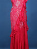 Pink Floral Embroidery Georgette Ready To Wear Saree with Designer Blouse