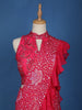Pink Floral Embroidery Georgette Ready To Wear Saree with Designer Blouse