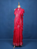 Pink Floral Embroidery Georgette Ready To Wear Saree with Designer Blouse