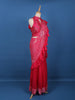 Pink Floral Embroidery Georgette Ready To Wear Saree with Designer Blouse