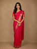 Pink Floral Woven Pure Kanchipuram Silk Saree With Zari Border