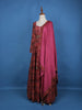 Pink Floral Motif Bead Work Cotton Gown