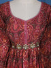 Pink Floral Motif Bead Work Cotton Gown