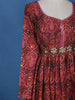 Pink Floral Motif Bead Work Cotton Gown