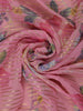 Pink Floral Printed Chiffon Saree
