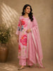 Pink Floral Printed Cotton Salwar Suit With Dupatta