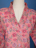 Pink Floral Printed Cotton Salwar Suit with Striped Dupatta - Diadem
