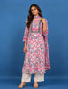 Pink Floral Printed Cotton Straight-Cut Salwar Suit