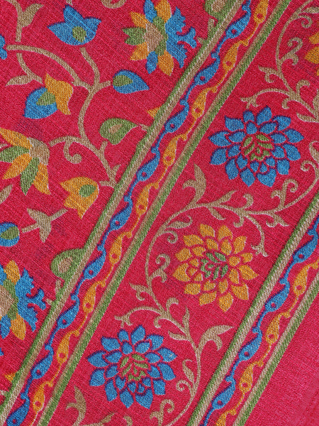 Pink Floral Prints Fancy Georgette Saree - Diadem