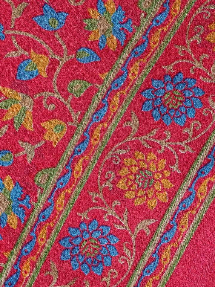 Pink Floral Prints Fancy Georgette Saree - Diadem