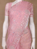 Pink Floral Sequin Embroidered Organza Designer Saree - Diadem