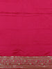 Pink Floral Weave and Stone Work Banarasi Silk Saree - Diadem