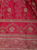 Pink Floral Weave and Stone Work Banarasi Silk Saree - Diadem