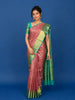 Pink Floral Woven Pure Kanchipuram Silk Saree