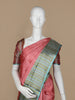 Pink Floral Woven Pure Kanchipuram Silk Saree - Diadem
