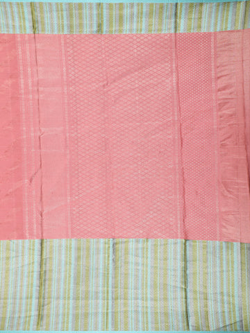 Pink Floral Woven Pure Kanchipuram Silk Saree - Diadem