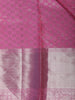 Pink Floral Woven Pure Kanchipuram Silk Saree - Diadem