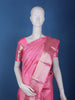 Pink Floral Woven Pure Kanchipuram Silk Saree - Diadem