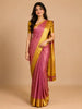 Pink Floral Woven Pure Kanchipuram Silk Saree