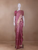 Pink Floral Woven Pure Kanchipuram Silk Saree - Diadem