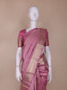 Pink Floral Woven Pure Kanchipuram Silk Saree - Diadem