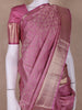 Pink Floral Woven Pure Kanchipuram Silk Saree - Diadem