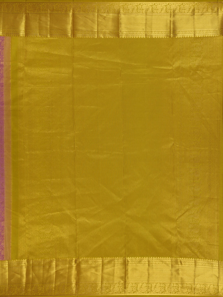 Pink Floral Woven Pure Kanchipuram Silk Saree - Diadem