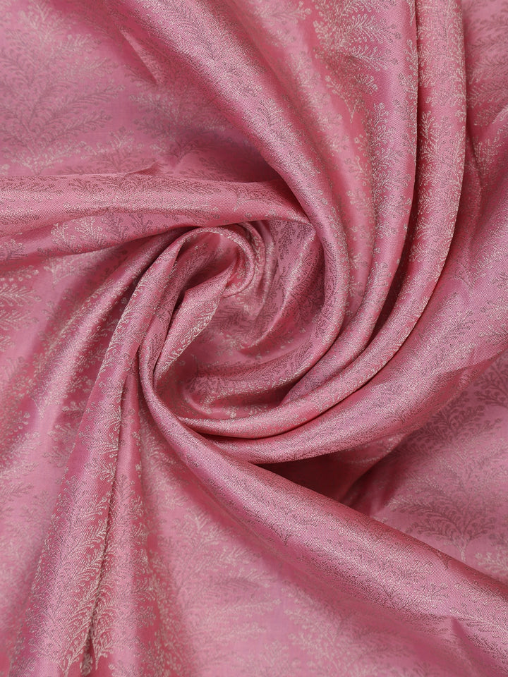 Pink Floral Woven Pure Kanchipuram Silk Saree - Diadem