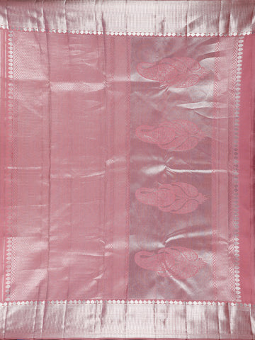 Pink Floral Woven Pure Kanchipuram Silk Saree - Diadem