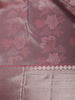 Pink Floral Woven Pure Kanchipuram Silk Saree - Diadem