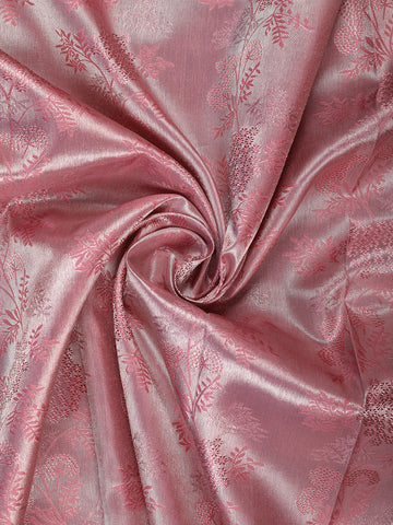Pink Floral Woven Pure Kanchipuram Silk Saree - Diadem
