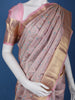 Pink Floral Woven Pure Kanchipuram Silk Saree - Diadem