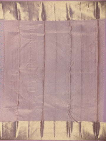 Pink Floral Woven Pure Kanchipuram Silk Saree - Diadem