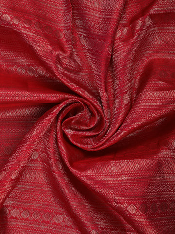 Pink Floral Woven Pure Kanchipuram Silk Saree - Diadem