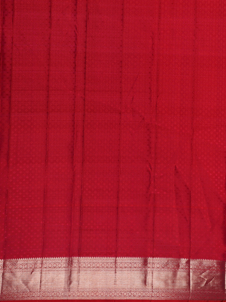 Pink Floral Woven Pure Kanchipuram Silk Saree - Diadem