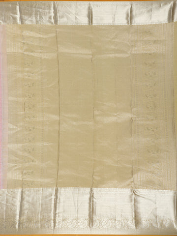 Pink Floral Woven Pure Kanchipuram Silk Saree - Diadem