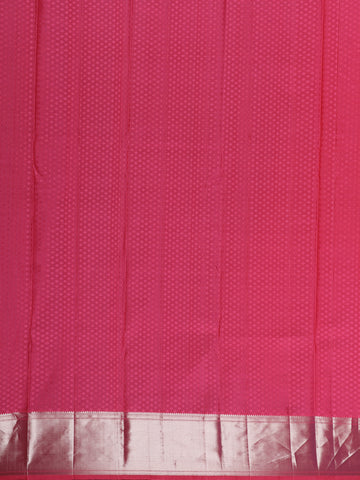 Pink Floral Woven Pure Kanchipuram Silk Saree - Diadem