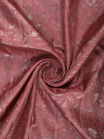 Pink Floral Woven Pure Kanchipuram Silk Saree - Diadem